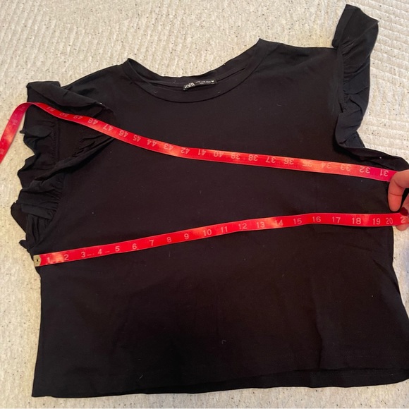 Zara Ruffle Sleeve Tshirt - Picture 5 of 8